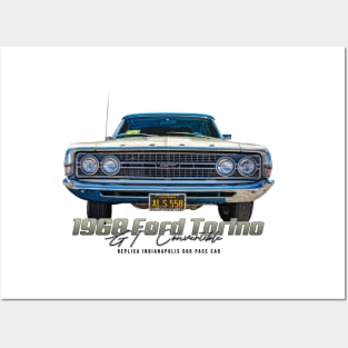 1968 Ford Torino GT Convertible Replica Indianapolis 500 Pace Car Posters and Art